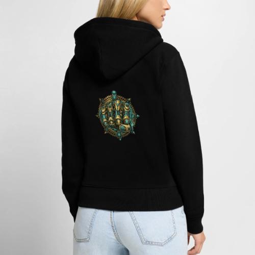 Cyberpunk Power Robot Hand - Women's Premium Organic Zip Hoodie