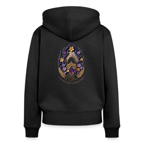 Easter Meadow Crown Renewal T Shirt, Spring Gift - Women's Premium Organic Zip Hoodie