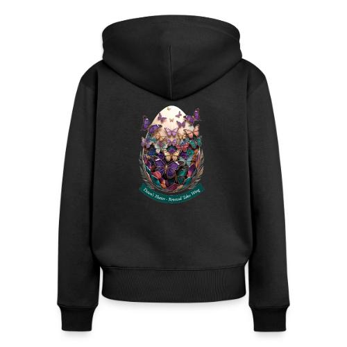 Easter Dawn's Flutter Butterfly T Shirt, Gift - Women's Premium Organic Zip Hoodie