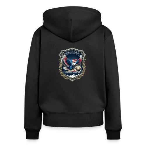 USA Eagle Vanguard T-Shirt,American Flag PrideGift - Women's Premium Organic Zip Hoodie
