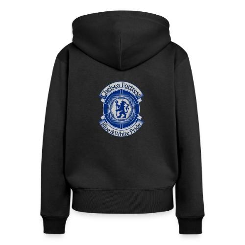 Chelsea Fortress T Shirt, Soccer City Pride Gift - Women's Premium Organic Zip Hoodie