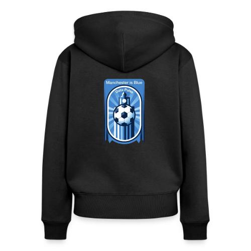 Manchester is Blue Soccer City T Shirt, Apparel - Women's Premium Organic Zip Hoodie