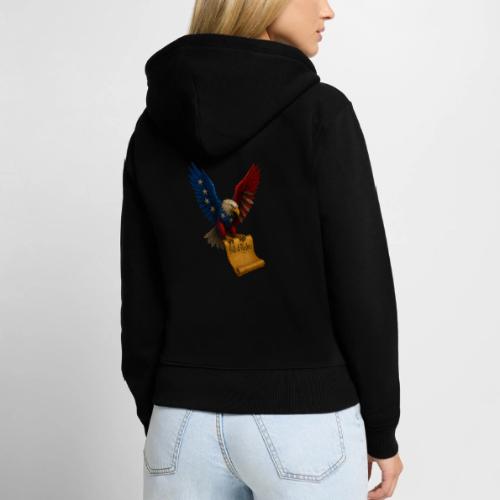 Bill of Rights Bald Eagle - Women's Premium Organic Zip Hoodie