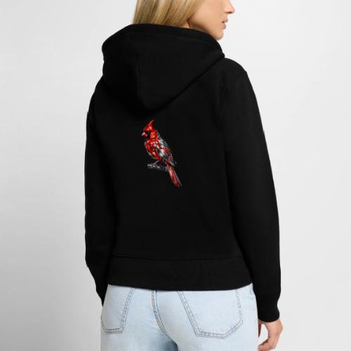 Silver Cardinal - Women's Premium Organic Zip Hoodie