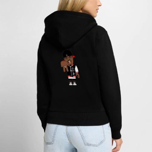 Crunkatlanta Black 6000 - Women's Premium Organic Zip Hoodie