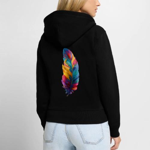 Spectrum Feather Flow - Women's Premium Organic Zip Hoodie