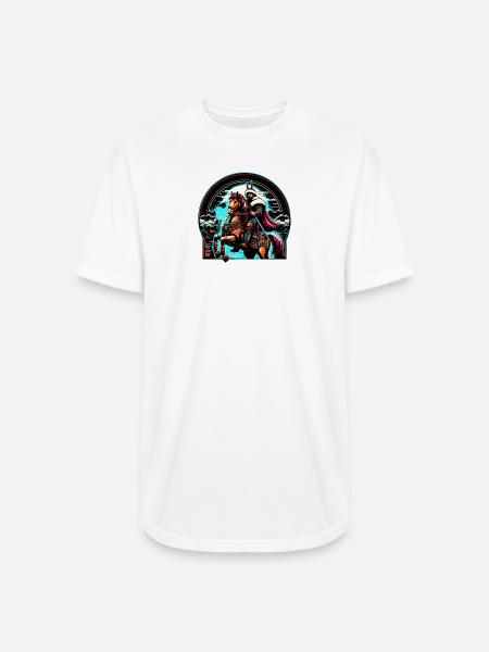 Warrior Horseman Art - Long Body Men’s T-Shirt - white