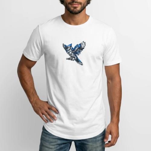 Silver Blue Jay Open Wing Perch - Long Body Men’s T-Shirt