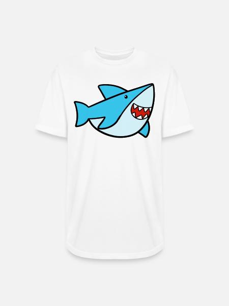 Sweet Shark - Long Body Men’s T-Shirt - white