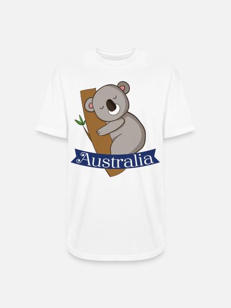 Australia - Long Body Men’s T-Shirt - white