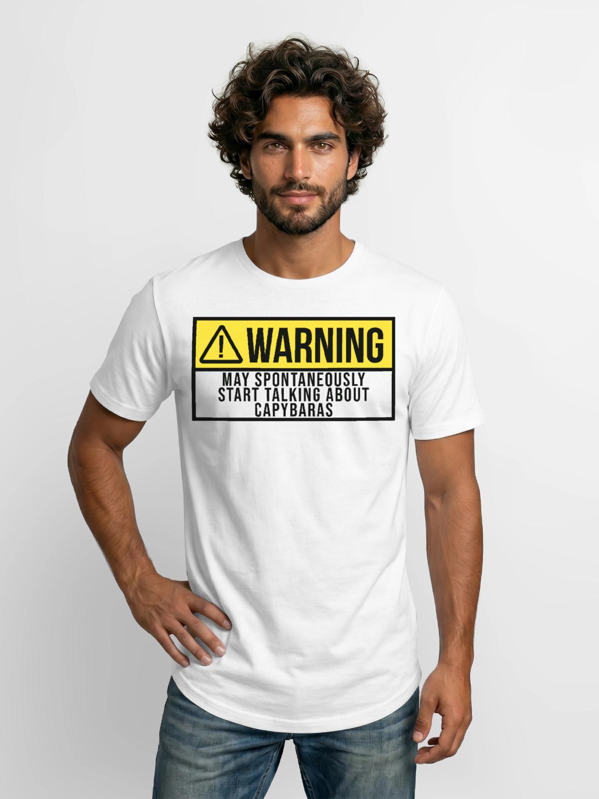 Capybara Capybara Capybara - Long Body Men’s T-Shirt - white - Front - AI Model Male 185 light (185cm)