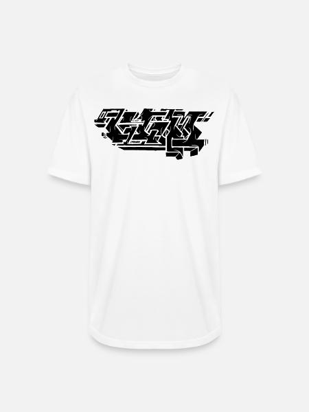 Graffiti Piece - Black - Long Body Men’s T-Shirt - white