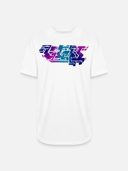 Graffiti Piece - Dark - Long Body Men’s T-Shirt - white