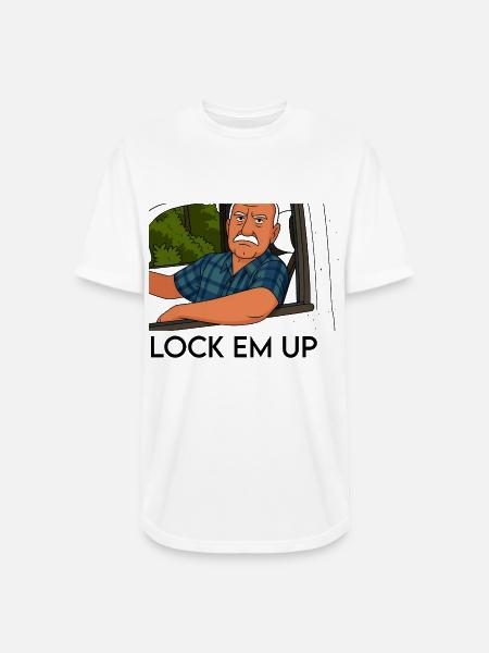 Lock em up - Long Body Men’s T-Shirt - white