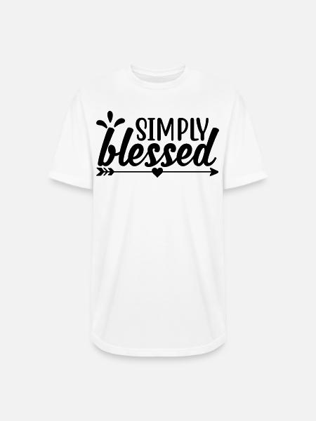 Simply Blessed - Long Body Men’s T-Shirt - white