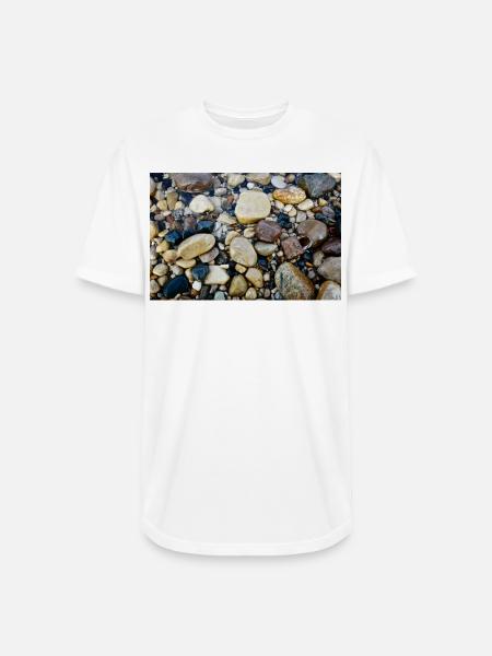 wet beach with lock - Long Body Men’s T-Shirt - white