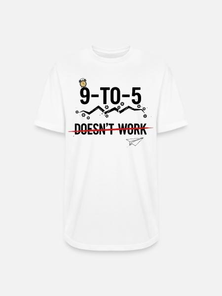 Nine to Five Breaker - Long Body Men’s T-Shirt - white