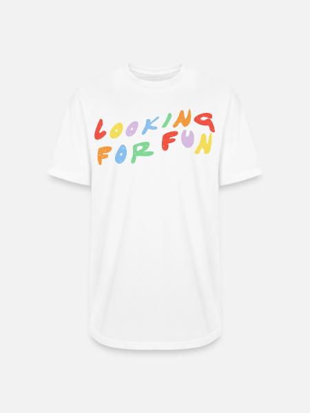 Looking for Fun - Long Body Men’s T-Shirt - white