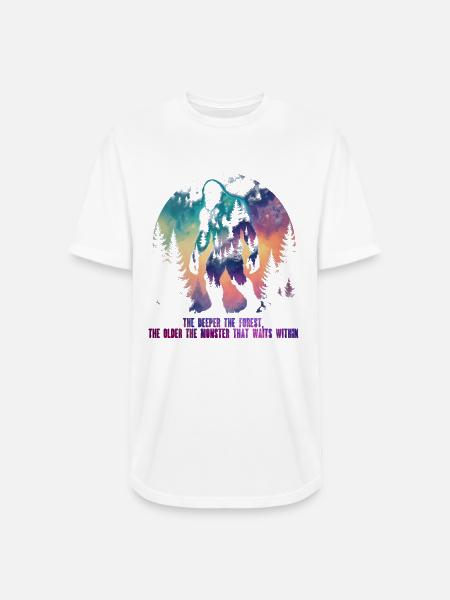 Bigfoot Creature Mythological Creatures - Long Body Men’s T-Shirt - white