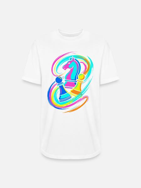 Chess Pieces - Long Body Men’s T-Shirt - white