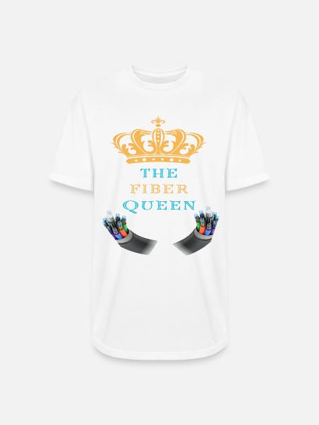The_Fiber_Queen_-sized - Long Body Men’s T-Shirt - white