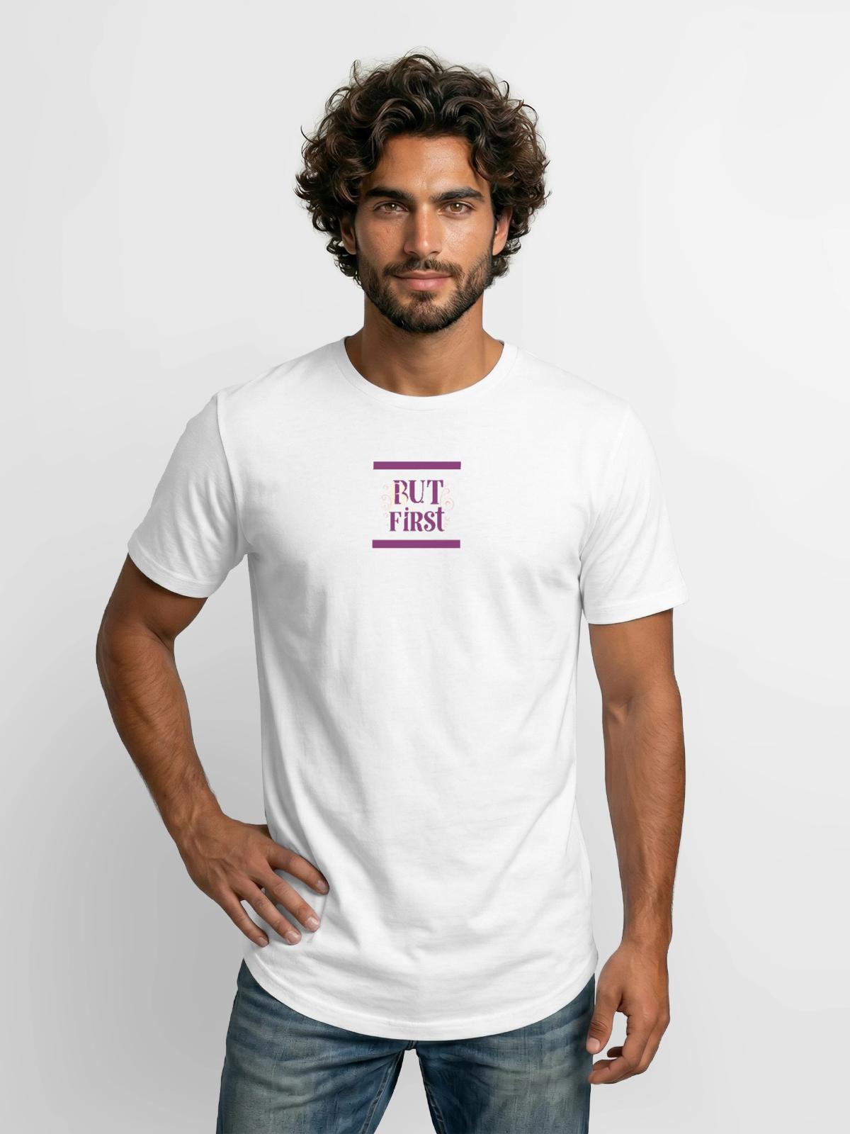 Whimsical - Long Body Men’s T-Shirt - white - Front - AI Model Male 185 light (185cm)
