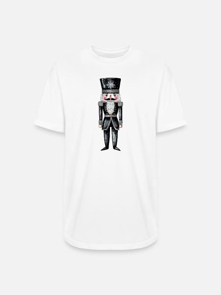 Black Nutcracker Soldier - Long Body Men’s T-Shirt - white