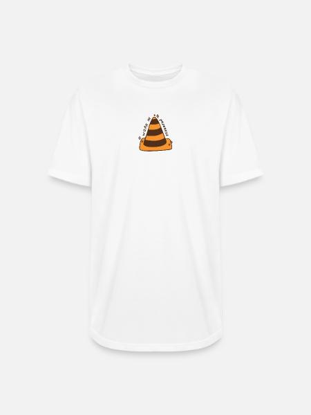 Work In Progress Cone - Long Body Men’s T-Shirt - white
