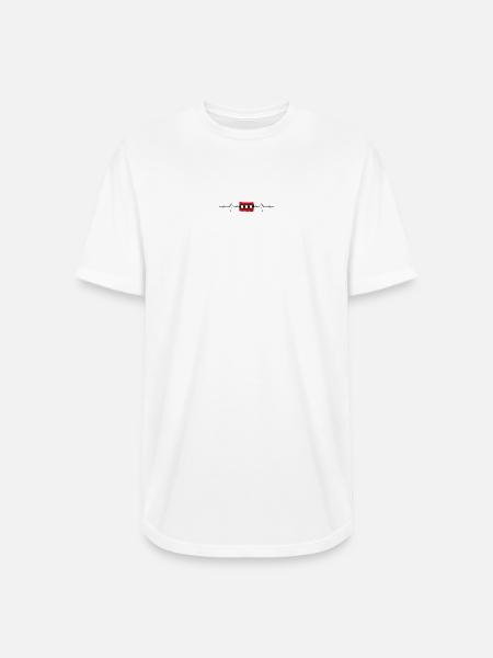 Amsterdam Flag Heartbeat - Long Body Men’s T-Shirt - white