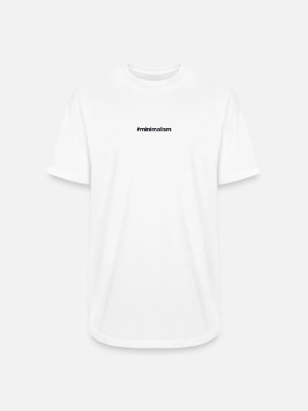 MINIMALISM - Long Body Men’s T-Shirt - white