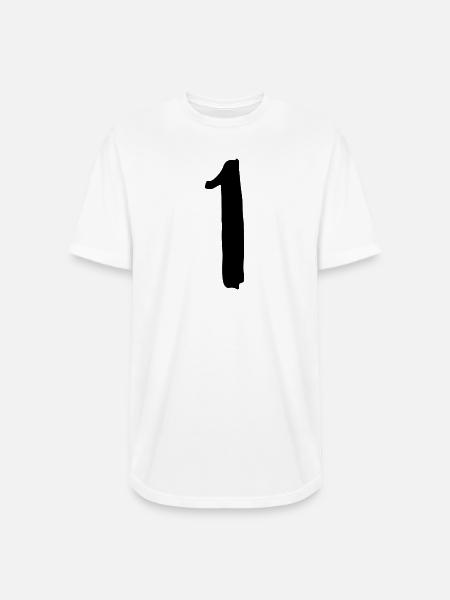 1 - Long Body Men’s T-Shirt - white