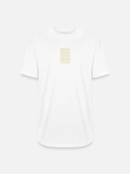 Neon Error Repeat - Long Body Men’s T-Shirt - white