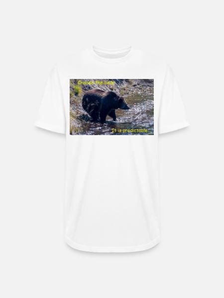 Choose The Bear - Long Body Men’s T-Shirt - white