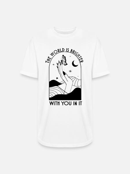 Moonlit Silhouette - Long Body Men’s T-Shirt - white