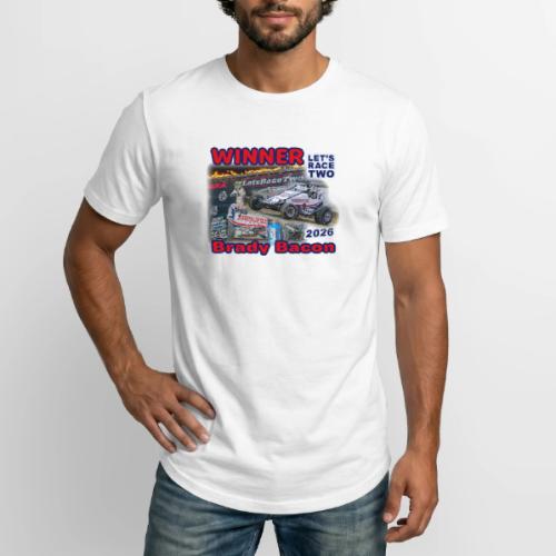 Brady Bacon #LetsRaceTwo Winner - Long Body Men’s T-Shirt