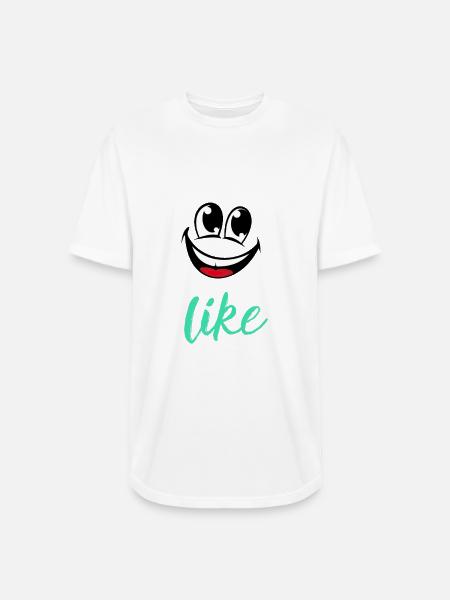 Speak Happiness - Long Body Men’s T-Shirt - white