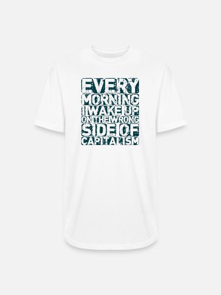 The Wrong Side - Long Body Men’s T-Shirt - white