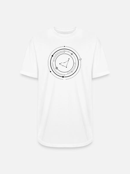 Midnight Spark Emblem - Long Body Men’s T-Shirt - white
