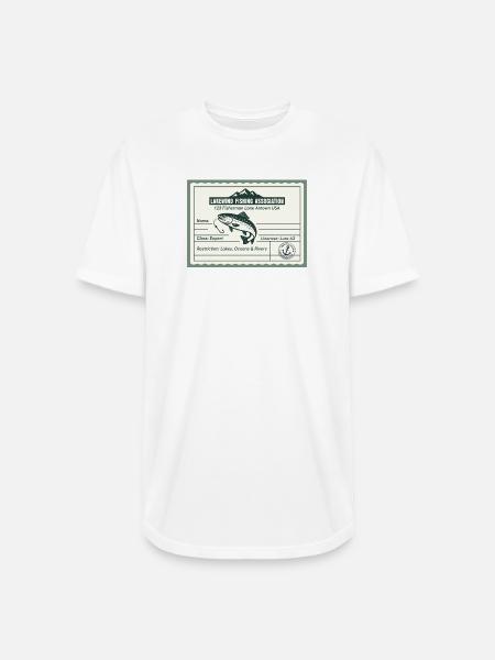 Fishing License PR - Long Body Men’s T-Shirt - white