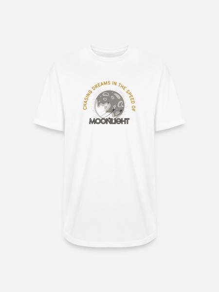 Celestial Moonlight Dream Illustration - Long Body Men’s T-Shirt - white
