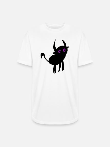 Whimsical Alien Face Design - Long Body Men’s T-Shirt - white