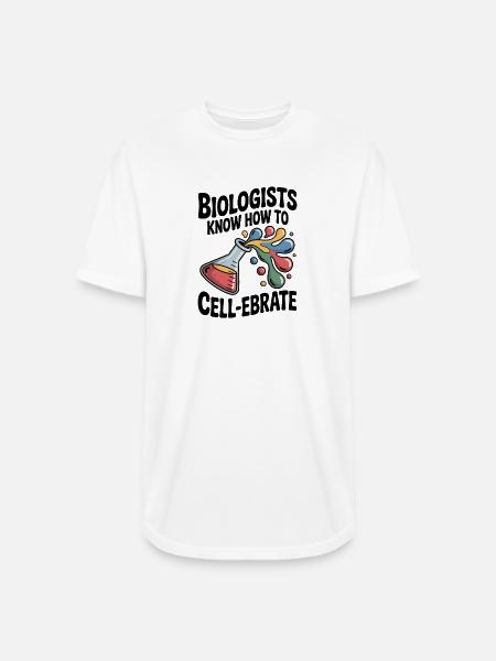 Biologists Know How to Cell-ebrate - Long Body Men’s T-Shirt - white