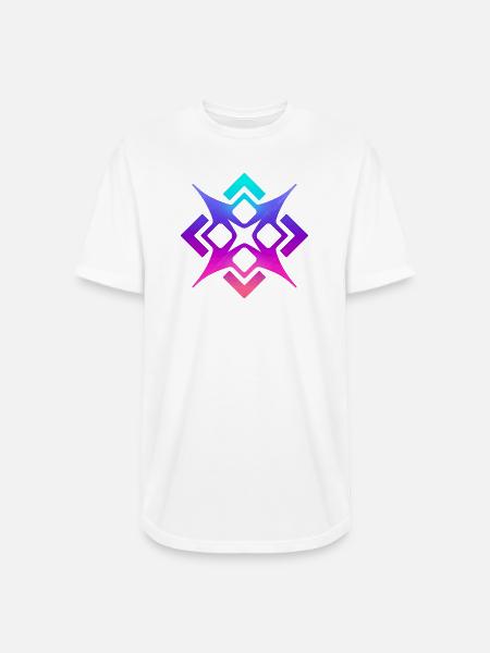 Prismatic Star Glyph - Long Body Men’s T-Shirt - white