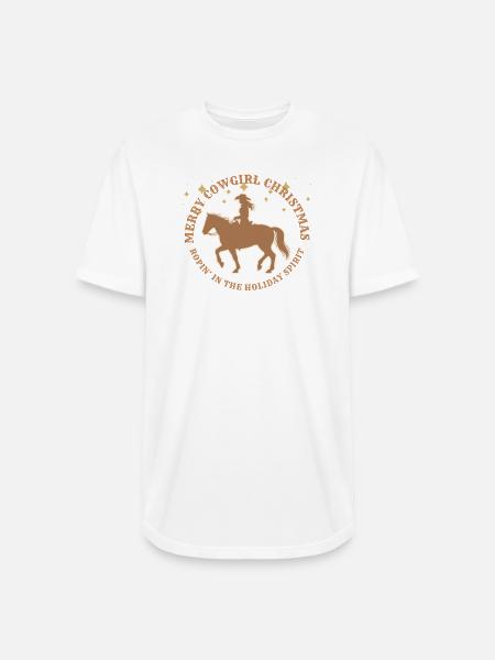 Cowgirl Christmas - Long Body Men’s T-Shirt - white