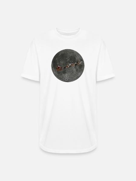 Lunar Santa Sleigh Ride - Long Body Men’s T-Shirt - white