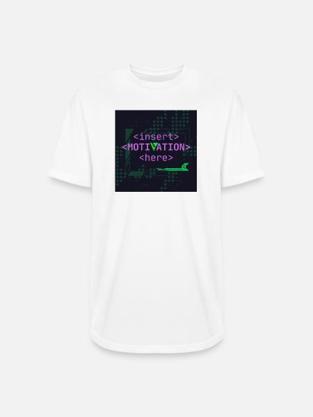 Motivation Slot - Long Body Men’s T-Shirt - white