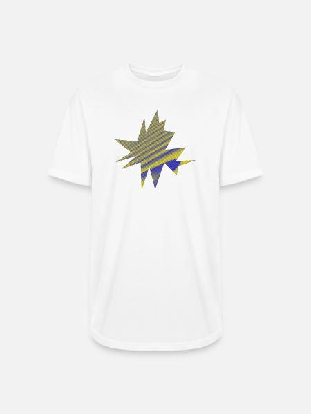 Vibrant Nebula Starburst - Long Body Men’s T-Shirt - white