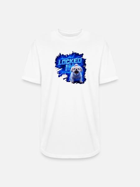 Locked In Pup Power - Long Body Men’s T-Shirt - white