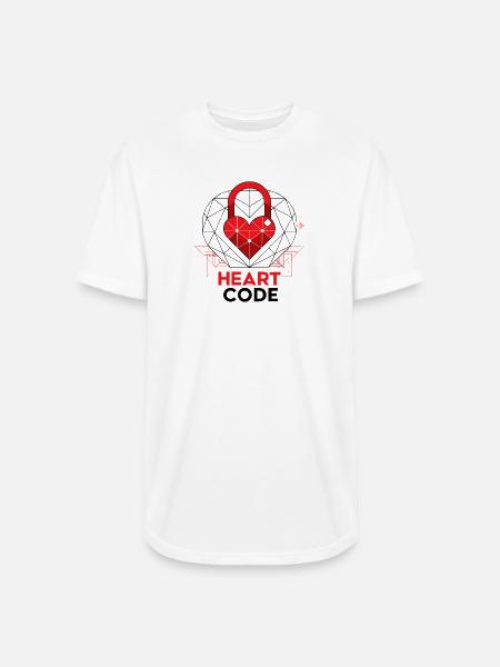 a-geometric-lock-shape-with-a-smooth-red-heart- - Long Body Men’s T-Shirt - white