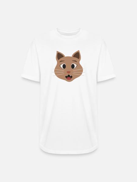 Surprised cat - Long Body Men’s T-Shirt - white